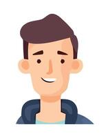 A man with a smile on his face vector