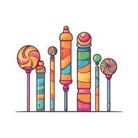 Colorful lollipops illustration vector