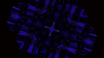 A vibrant disco pattern of rhythmic neon lights in a seamless VJ loop. video