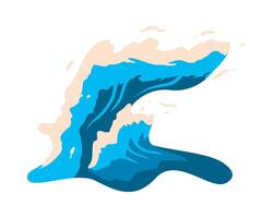 A wave is coming out of the ocean vector