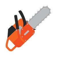 A chainsaw is shown on a white background vector