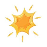 A yellow explosion icon on a white background vector