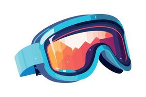 A pair of goggles with a blue and orange frame vector