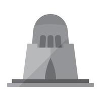 A monument with a dome on top of it vector
