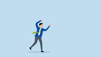 Change, 4k animation of businessman push going down arrow change to up direction video