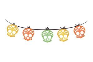 Day of the dead sugar skulls vector