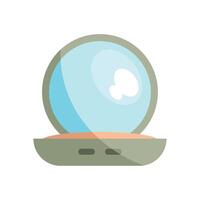 A flat icon of a glass ball on top of a table vector