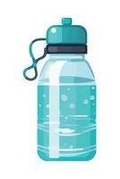 Water bottle with lid isolated on white background illustration vector