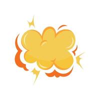 A yellow cloud with a star on top vector