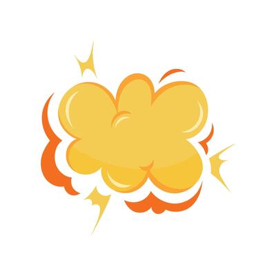 A yellow cloud with a star on top