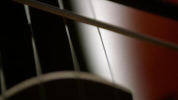 Cello strings and bow, Macro closeup. Concept of playing violoncello. Symphony orchestra video