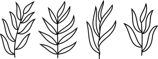 Doodle leaf icon Sketch vector
