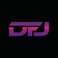 Initial DFJ Simple Geometric Modern Business Icon Technology Logo vector