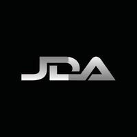 Simple Letter JDA Geometric Modern Business Creative Design Technology Logo vector