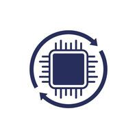 firmware update icon with arrows vector