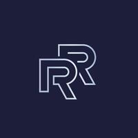 RR monogram, letters, logo design vector