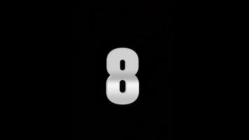 Countdown old movie from 10 to 0 number. Old film movie timer count in grey retro style animation. video