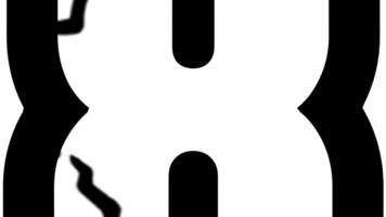 Simple countdown white number animation template. With zoom in and out effect. Countdown timer for 10 to 0 seconds for overlay with black and green screen background. Simply and modern style video