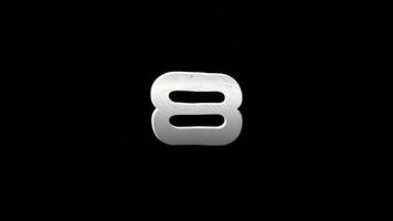 Countdown old movie from 10 to 0 number. Old film movie timer count in grey retro style animation. video