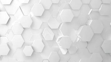 A modern, abstract background featuring white hexagonal shapes arranged in a dynamic pattern, ideal for wallpaper or design projects. video