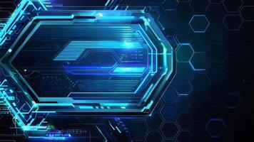 Futuristic technology background with glowing blue lines and intricate circuit patterns, perfect for digital designs and presentations. video