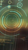 Digital space with artificial intelligence processing data. video