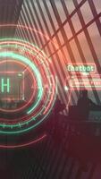 Infographic about chatbot based on artificial intelligence. video
