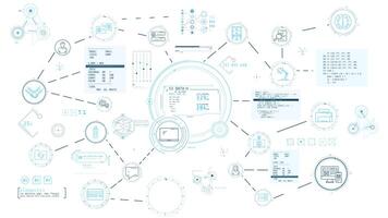 infográficos do organizacional processos com ai dentro animado esquema. video