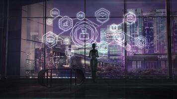 Artificial intelligence analyzes activity in social networks. video