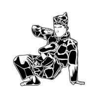 sweeping kick movement in pencak silat martial arts vector