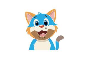 Funny Cat style with white background vector