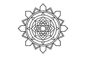 Yantra mandala complex and intricate tow style vector