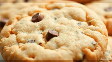 Close Up of Delicious Chocolate Chip Cookie photo