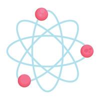 An atom with four balls on it vector