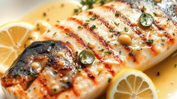 Grilled Fish with Lemon and Herbs photo