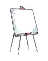 An easel with a whiteboard on it vector