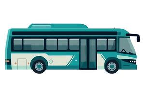 A blue and white bus on a white background vector