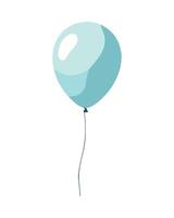 A blue balloon with a string attached to it vector