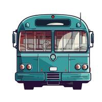 A cartoon illustration of a bus on a white background vector