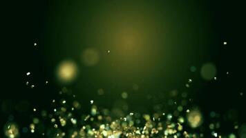 Glowing with sparkling particles and scattered sparks in seamless 3D animation on a black background video