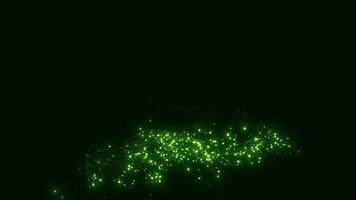 Dynamic dust particles floating with a flare on a black background in slow motion. video