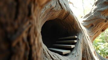 Tree Trunk with Steps photo