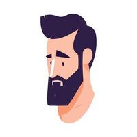 A man with a beard and a beard vector