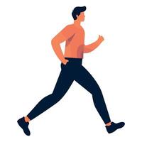Man running, illustration vector