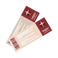Two tickets on a white background with a barcode vector