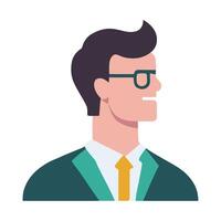 A man in glasses and a tie vector