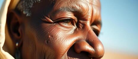 Close-up of a Person's Eye and Nose photo