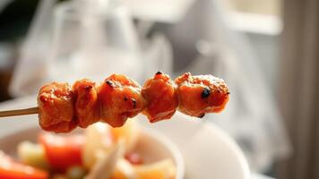 Grilled Chicken Skewers with Glaze photo