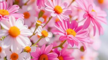 Pink and White Flowers photo