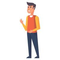 A man is standing with his hands out vector